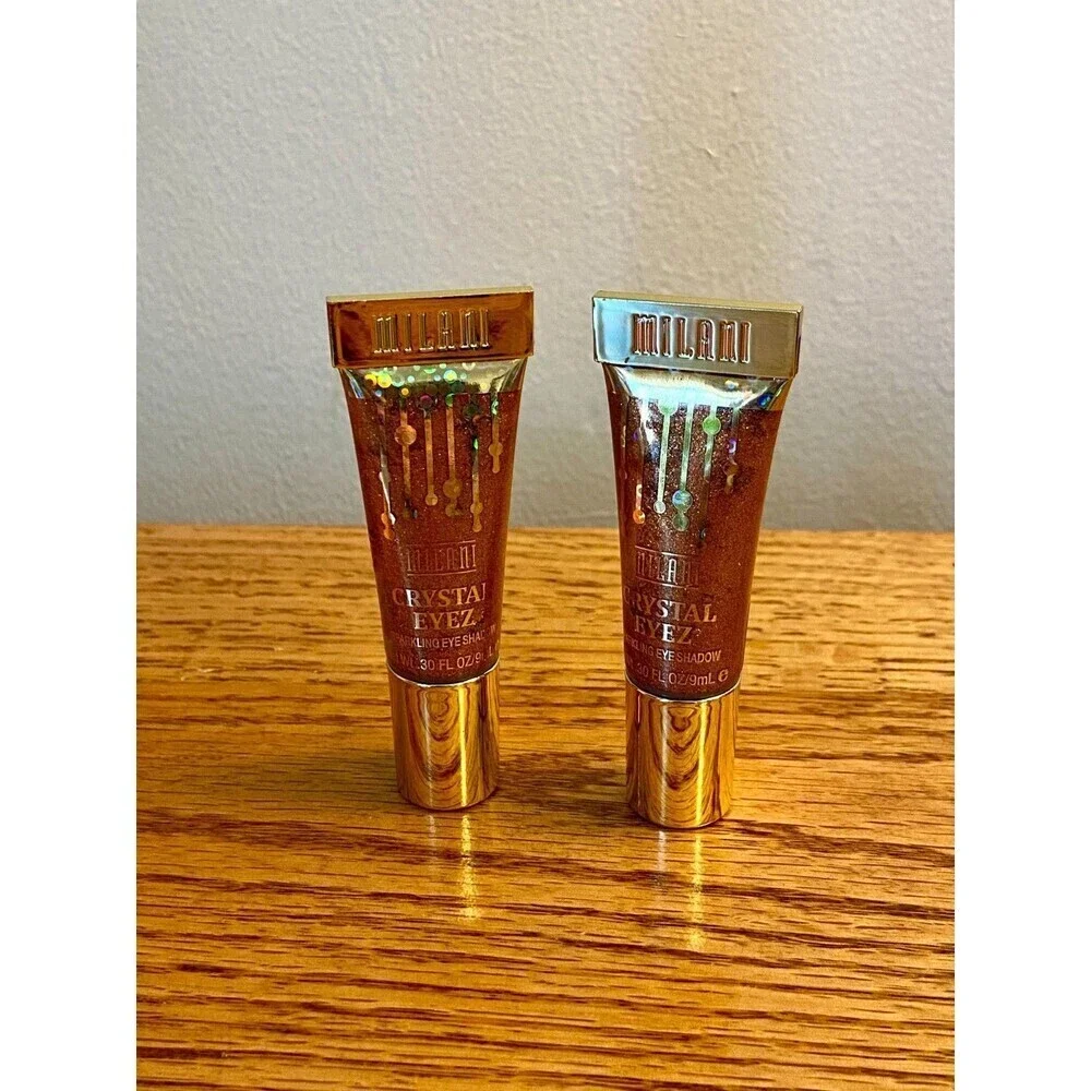 (3) Milani Crystal-Eyez Sparkling Eyeshadow GLAMOROUSLY GLITTERING Rosy Bronze